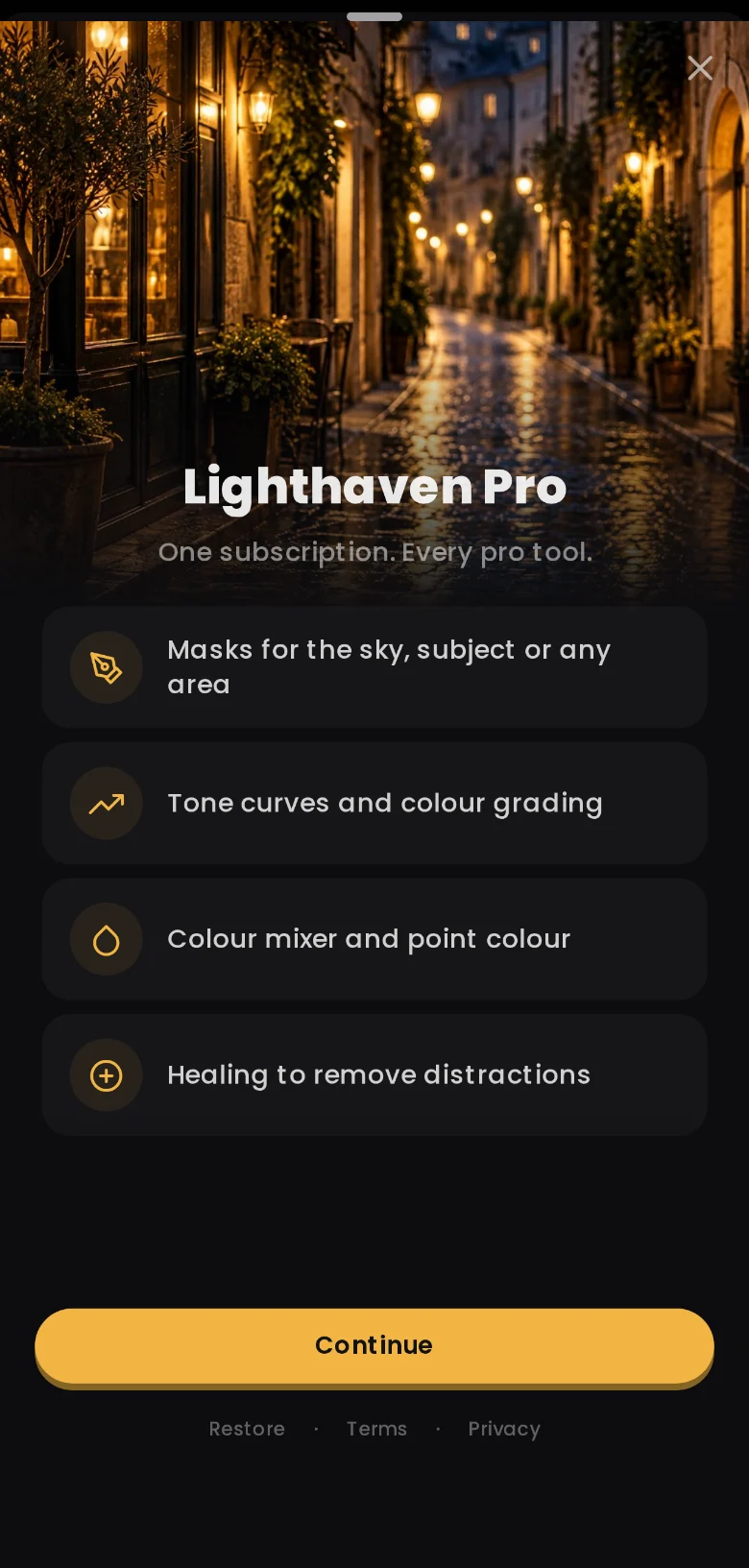 The Lighthaven Pro paywall